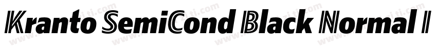 Kranto SemiCond Black Normal Inline字体转换